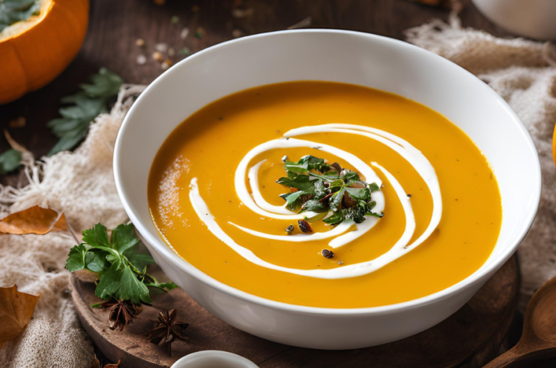 Creamy Vegan Pumpkin Soup with Coconut Milk